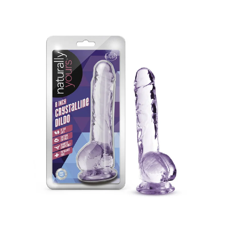 Dildo-random-Naturally Yours 8" Crystalline Dildo Amethyst