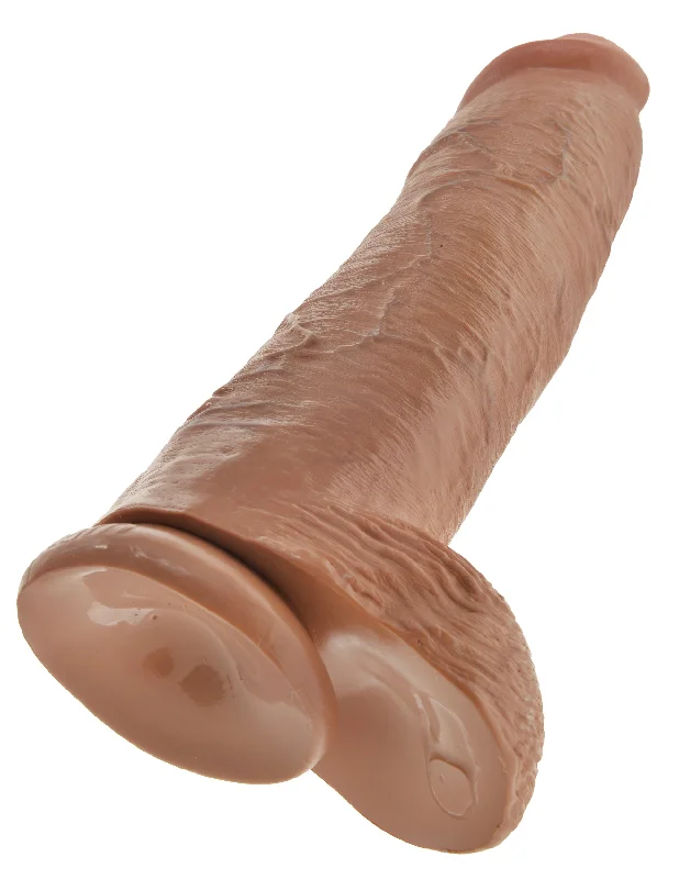 penis-health-for-young-men-King Cock  12" Cock With Balls - Tan