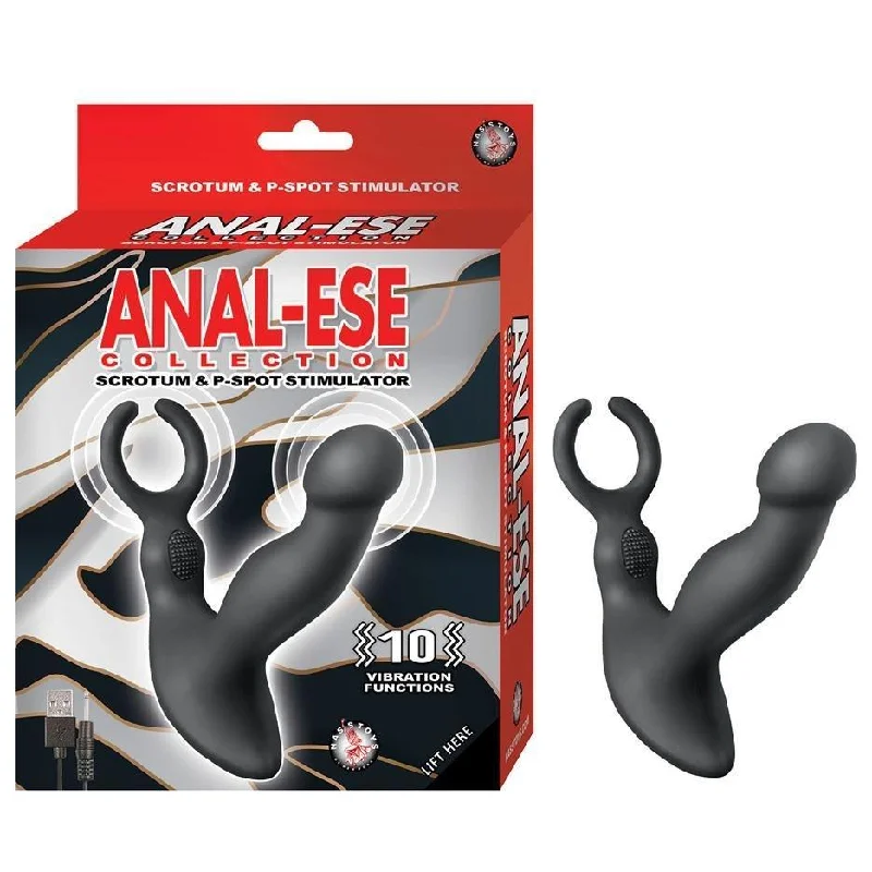 anal toys with soft shaft-Anal-Ese Collection Scrotum & P-Spot Stimulator - Rechargeable