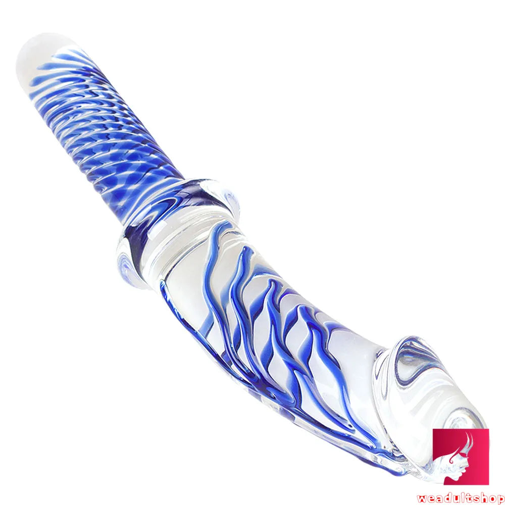 Penis-angled-11.02in Sword Glass Large Dildo For BDSM Game Sex Toy