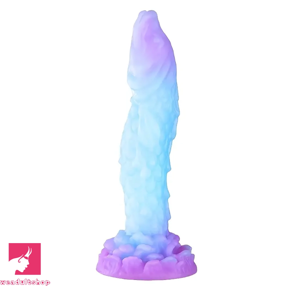 Dildo-mass-9.25in Fish Women Glowing Soft Silicone Dildo With Suction Cup