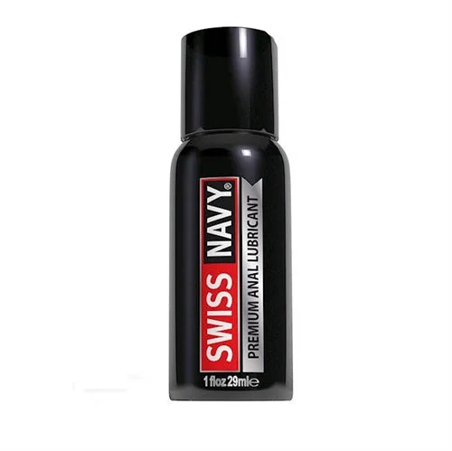 anal toys with textured design-Swiss Navy Premium Silicone Anal Lubricant - 1 Oz.