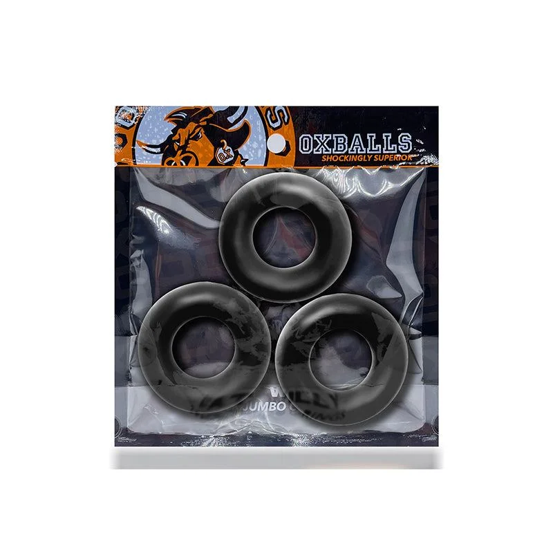 cock ring luxury texture-OxBalls Fat Willy 3-Pack Jumbo Cockrings FLEXtpr