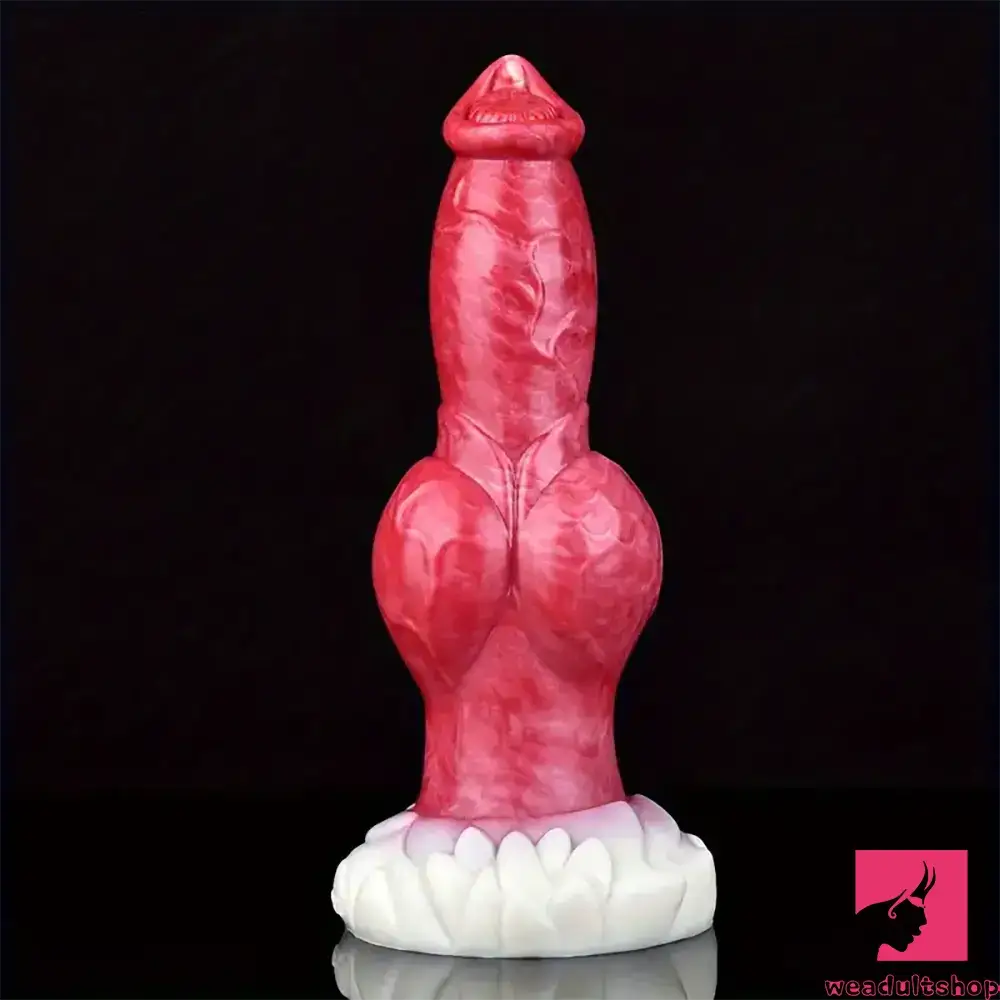 Penis-simple-9.25in Big Dog Knot Silicone Soft Dildo For Prostate Vaginal Massage