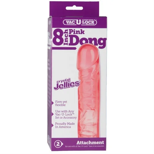 penis-health-for-middle-age-Crystal Jellies 8-Inch Dong for Vac-U-Lock Adventures