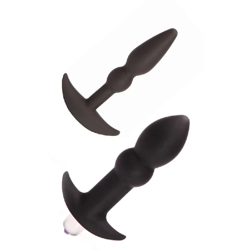 anal toys with firm shaft-Tantus Perfect Plug Anal Plug Kit Onyx