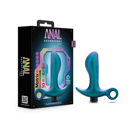 anal toys for intimate play-Anal Adventures Matrix Teleportation Plug Lunar Blue