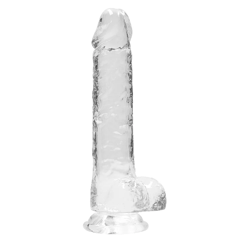 Dildo-heated-8 Inch Realistic Dildo With Balls - Translucent