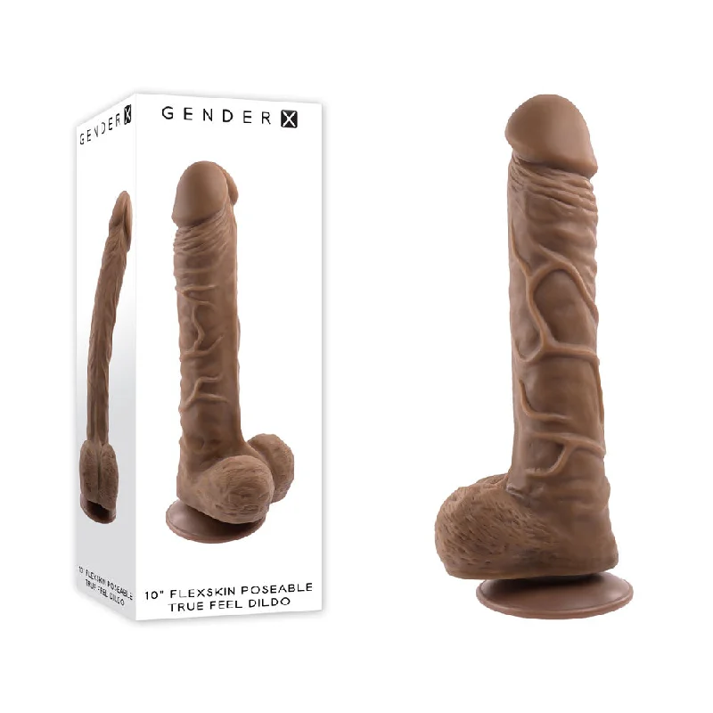 how-to-treat-penis-dryness-Gender X 10'' FLEXSKIN POSEABLE TRUE FEEL - Dark