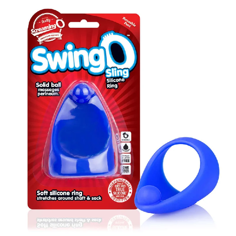 cock ring user guide-Screaming O SwingO Blue Cock Ring