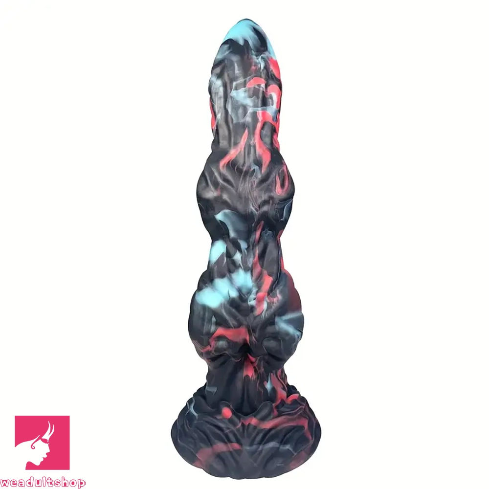 Penis-erratic-9.44in Liquid Silicone Soft Monster Dog Knot Big Self-Using Dildo