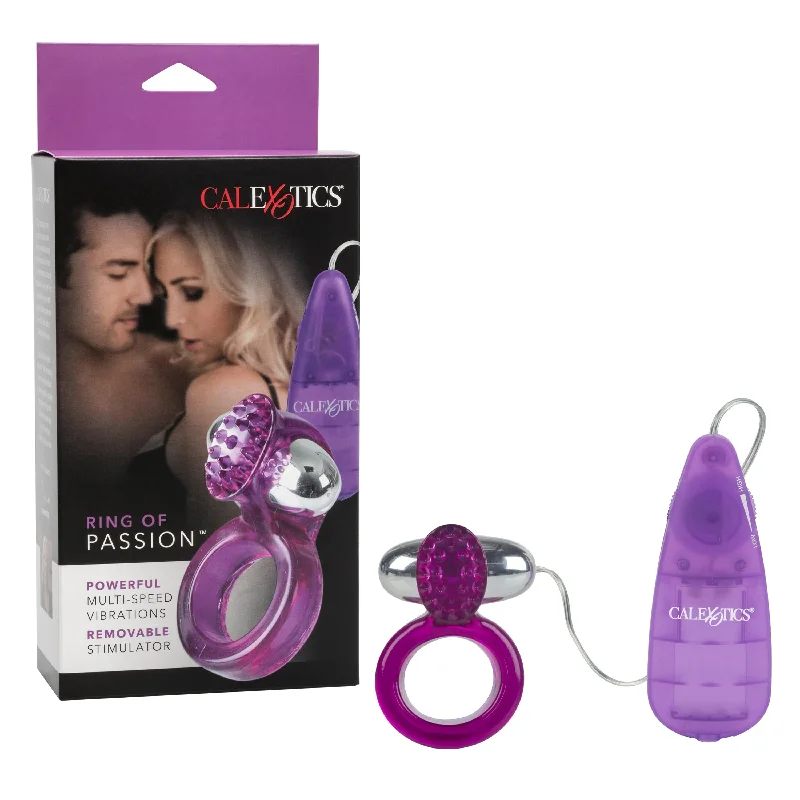 cock ring luxury grip-California Exotics - Ring Of Passion Remote Control Cock Ring (Purple)