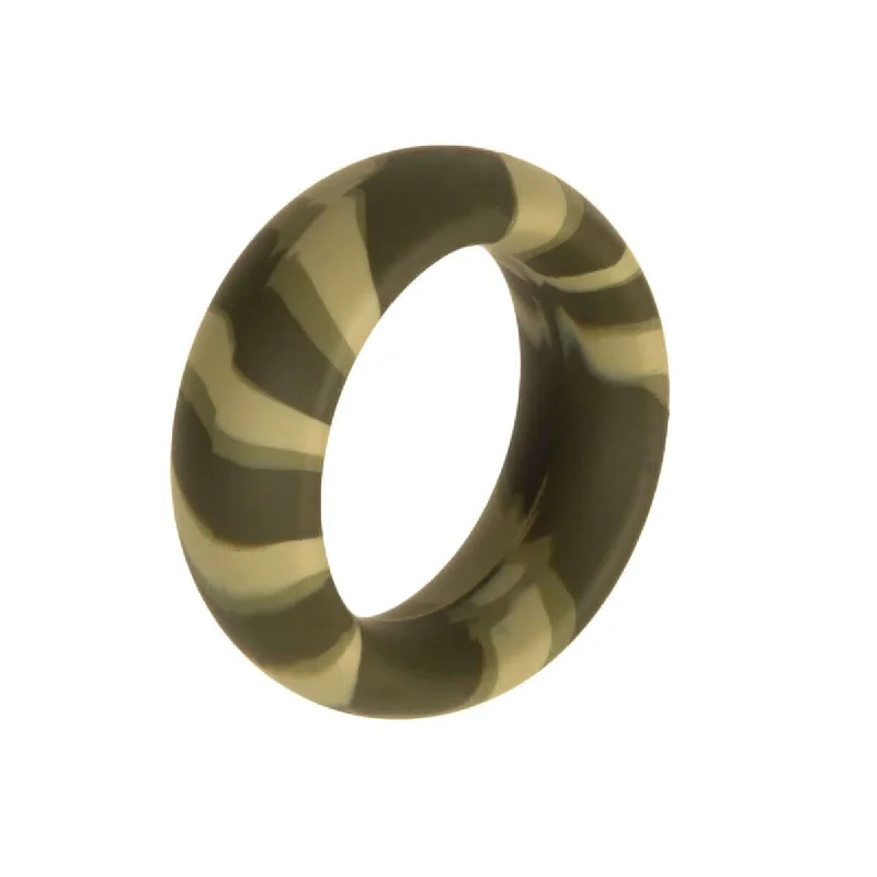 cock ring battery life-Si Novelties Major Dick Commando 1.5-Inch Wide Silicone Cock Ring - Camouflage Color