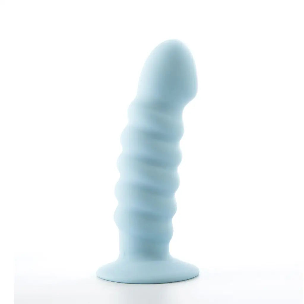 cock ring skin style-Paris 6 Silicone Dong Pastel Blue "