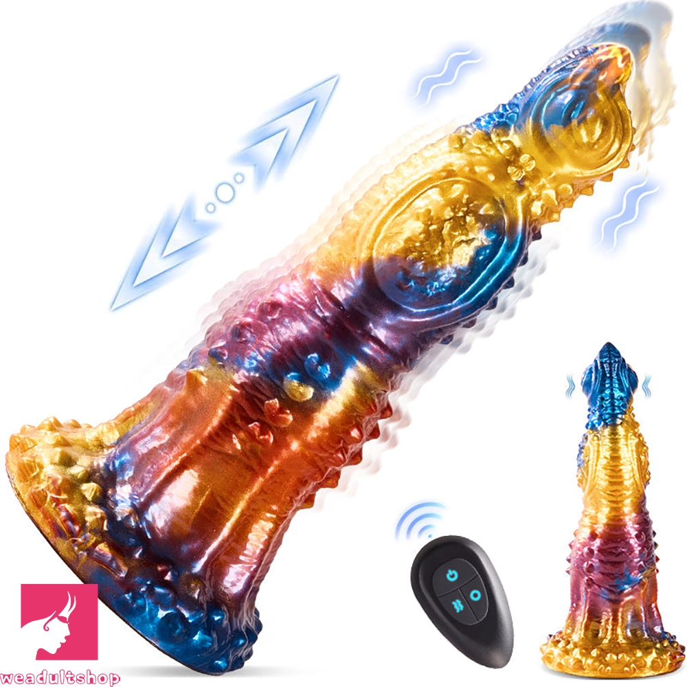 Dildo-angled-9.05in Thrusting Realistic Animal Monster Vibrating Odd Automatic Dildo