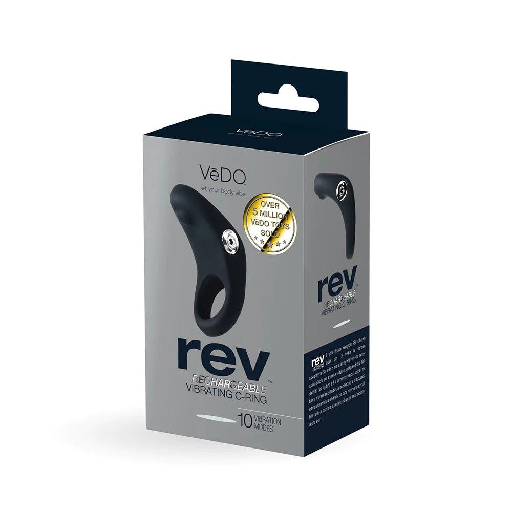 anal toys for slow play-VeDO Rev Rechargeable Vibrating C-Ring