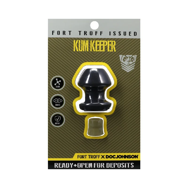 anal toys with smooth shaft-Fort Troff Kum Keeper Small Black