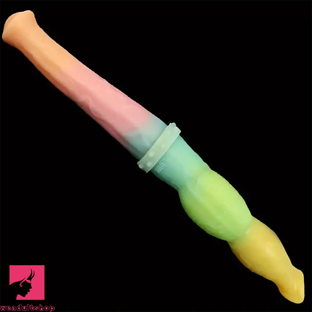 Penis-ashen-16.54in Double Sided Huge Long Soft Dog Horse Cock Female Dildo