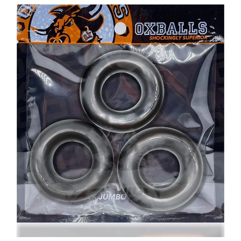 anal toys for fast pleasure-Fat Willy 3 Pc Jumbo Cockrings Black