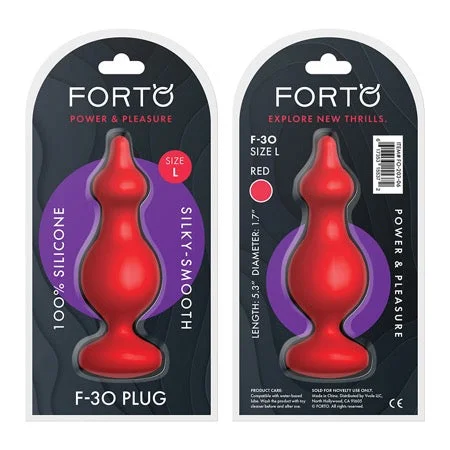 anal toys for sensual play-Forto F-30 Pointer Silicone Anal Plug Large Red