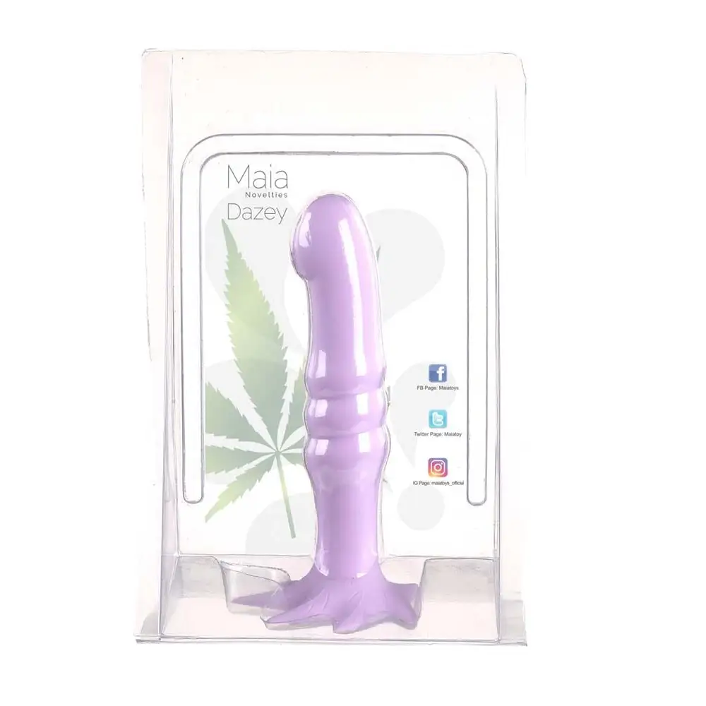 cock ring couple comfort-Dazey 420 7 Silicone Dong Pastel Purple "