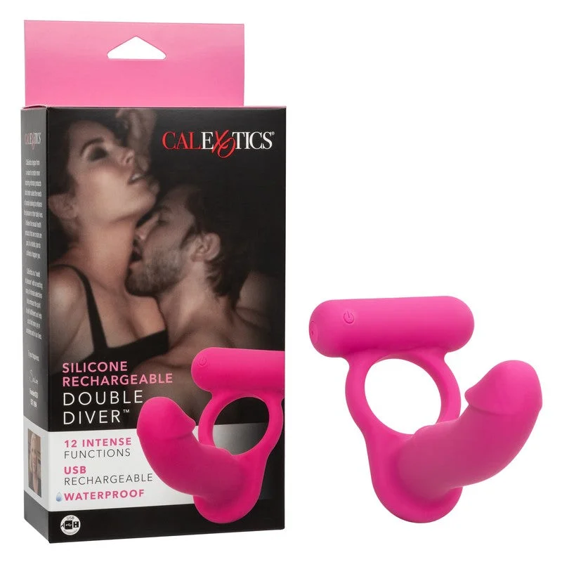 anal toys for beginner fun-Double Diver Vibrating Cock Ring & Anal Probe Double Penetration by Cal Exotics