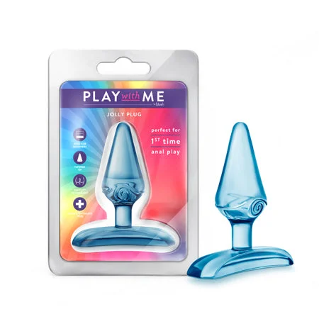 anal toys for gentle play-Blush Play With Me Jolly Plug Blue