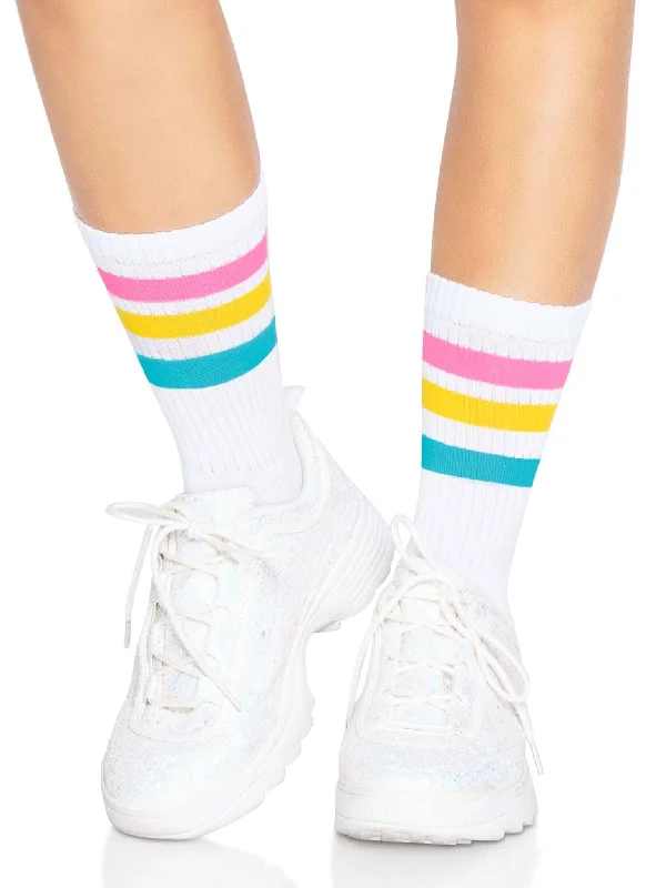 plunging satin nightie-Pride Crew Socks - One Size - Pansexual