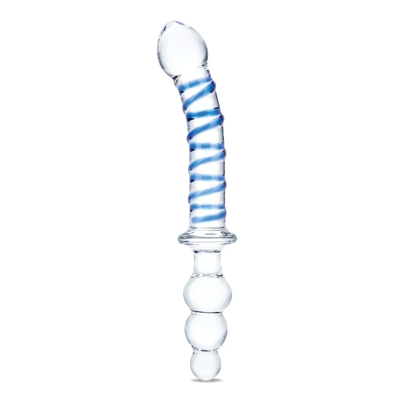 Penis-heavy-10 Inch Twister Dual-Ended Dildo - Clear/blue