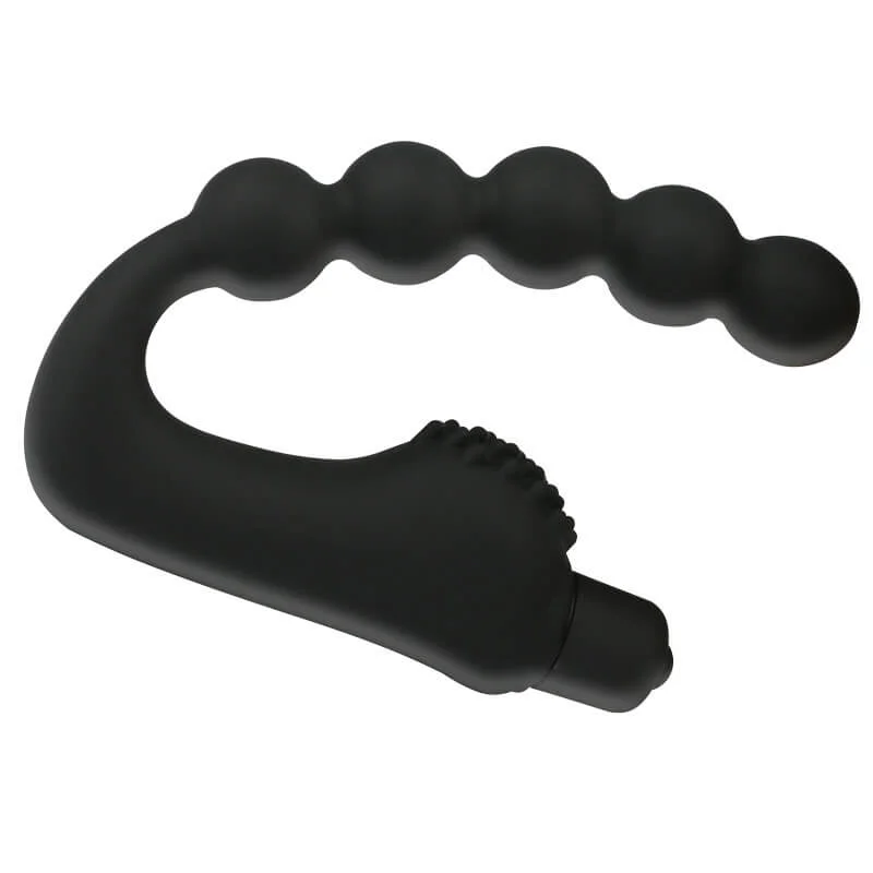 anal toys with flexible shaft-Prostate Anal Plug G-Spot Vibration Massager Anal Beads LGBTQ