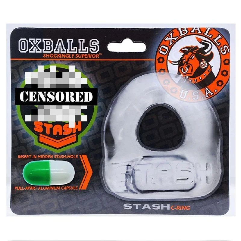 anal toys with soft shaft-Oxballs Stash Cockring with Aluminum Capsule Insert - 2 Colors!