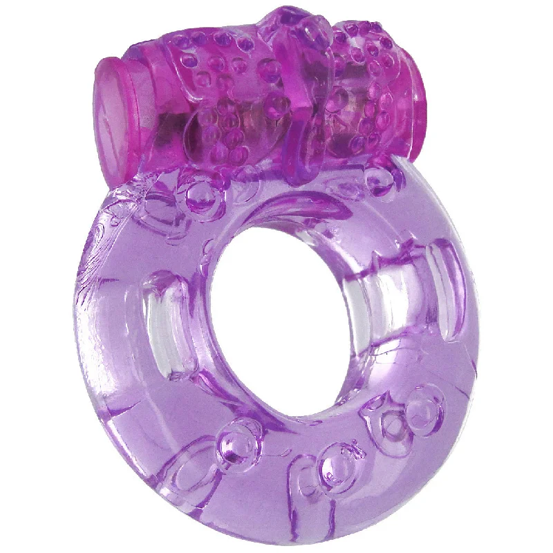 cock ring skin texture-Purple Orgasmic Vibrating Cockring - Packaged