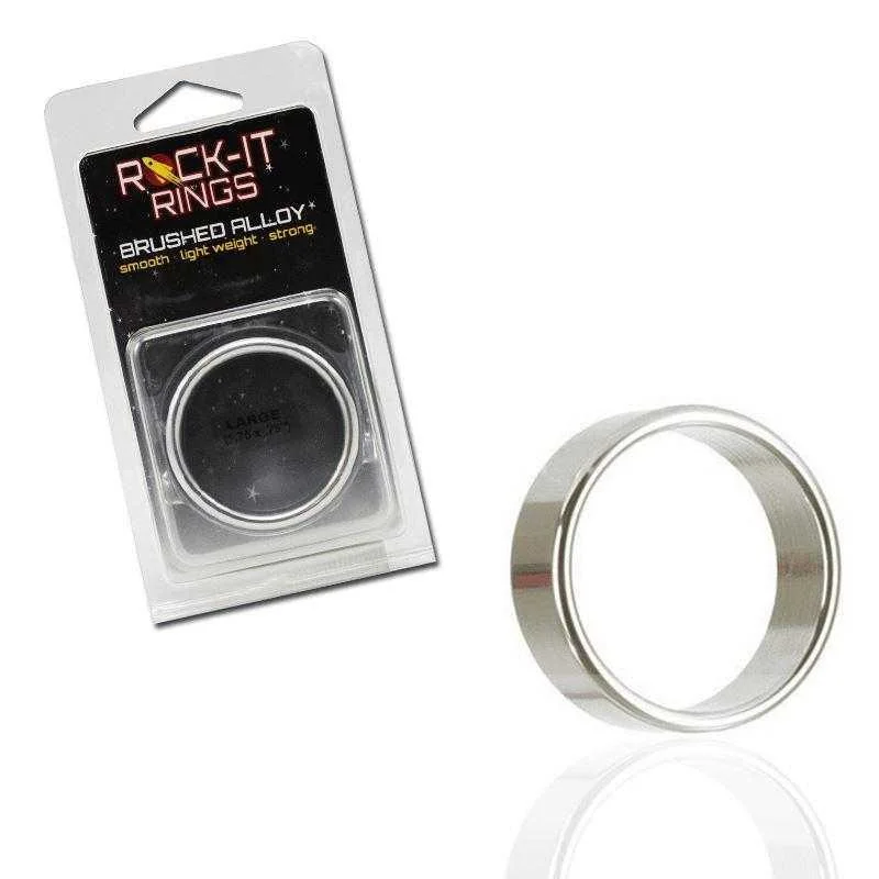 anal toys for couples play-Rock-It Rings Brushed Alloy C-Ring - Large (1.75" Diameter, 3/4" thick)