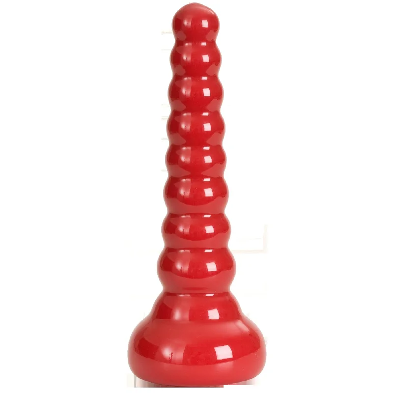 anal toys with ribbed surface-Red Boy - Red Ringer Anal Wand - Red