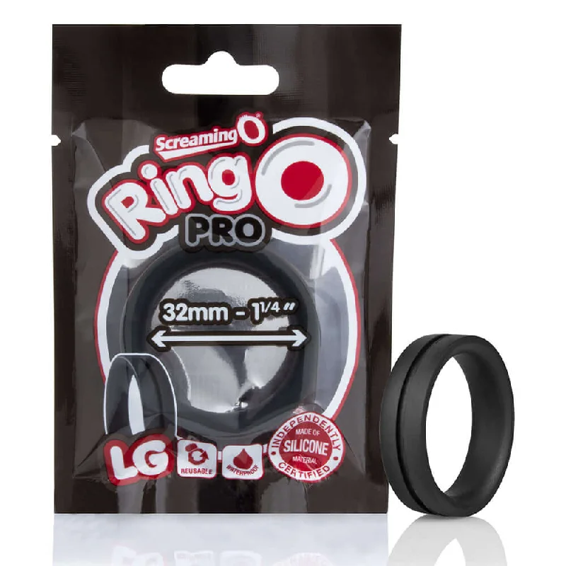 cock ring quick texture-Enhance Your Pleasure with Screaming O Ringo Pro Black - True Silicone Erection Ring