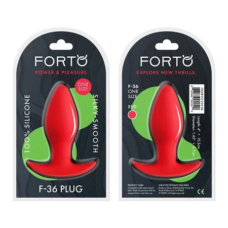 anal toys with ribbed tip-Forto F-36 Silicone T-Plug Red