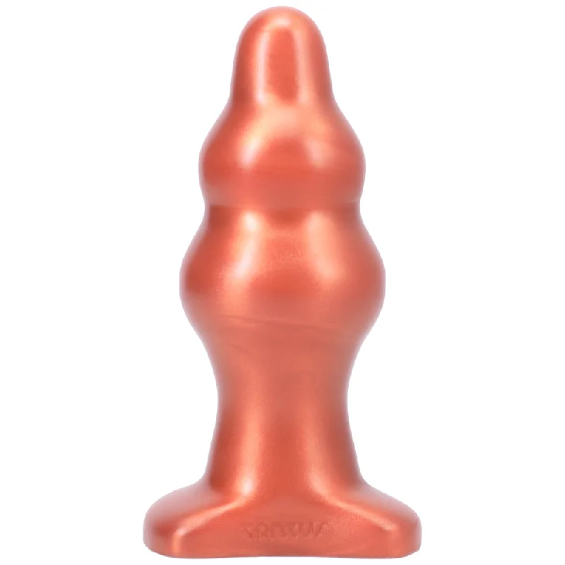 anal toys with long tip-Tantus Severin Medium Super Soft Anal Plug Copper (Bag)