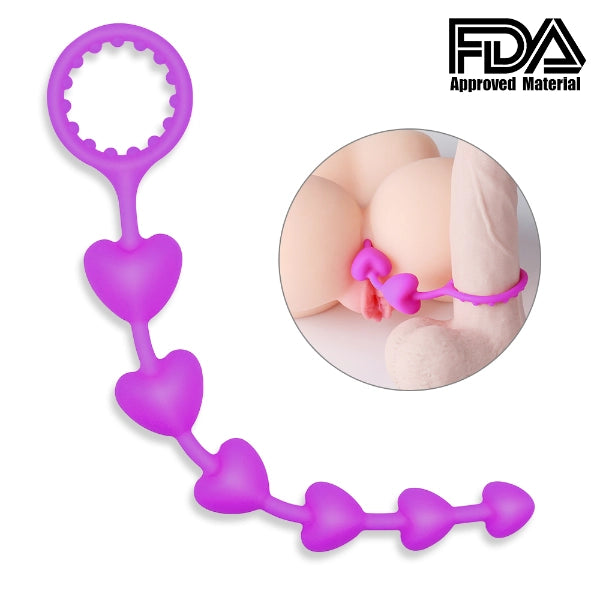 anal toys for sensual fun-Silicone Anal Beads with Clitoral Stimulation Prostate Massager