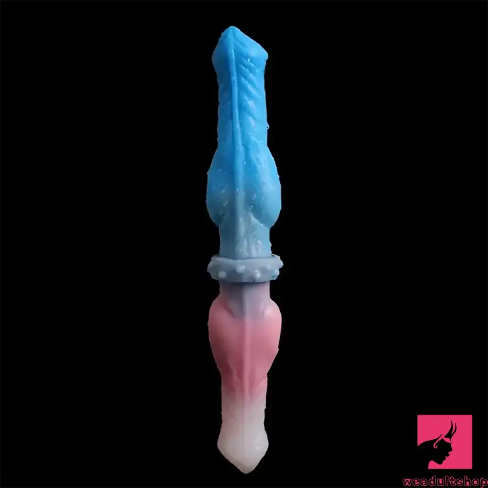 Penis-lean-12.2in Silicone Double Ended Knot Dog Big Soft Dildo For Lesbian Gay