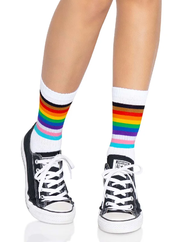 lace floral set-Pride Crew Socks - One Size - Rainbow