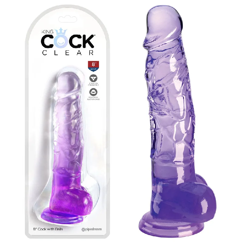 penis-care-for-athletes-King Cock Clear 8'' Cock with Balls -