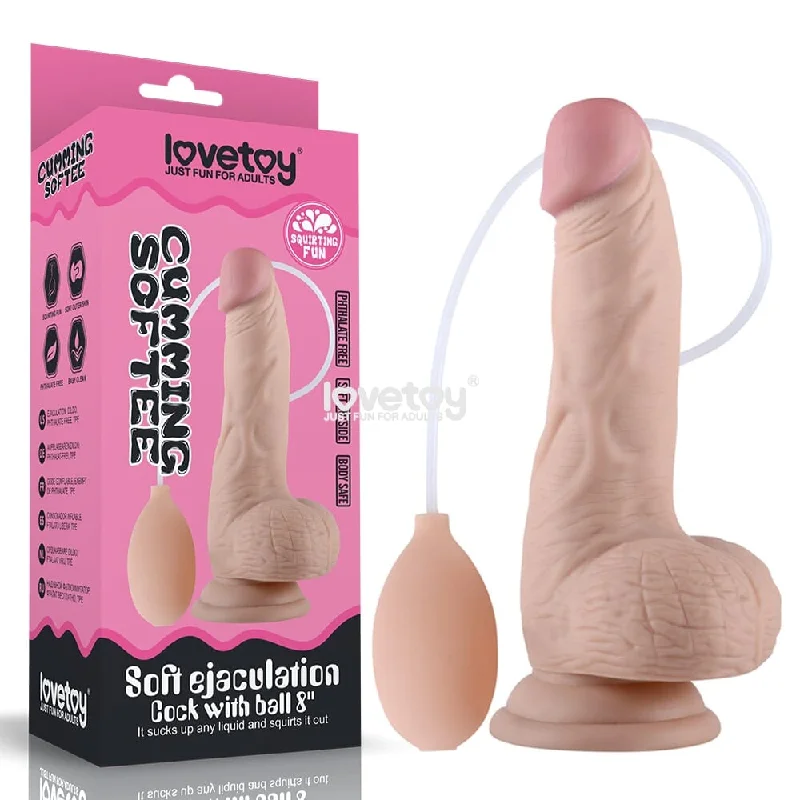 penis-blood-flow-foods-Cumming Softee Soft Ejaculation Cock 8'' with Balls