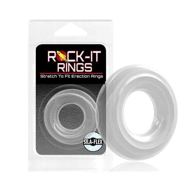 anal toys for intimate play-Rock-it Rings Silicone Ribbed Donut - Translucent