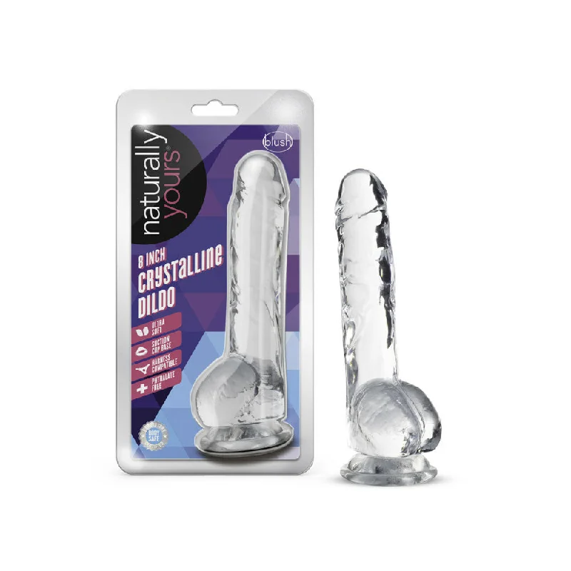 Dildo-pulsing-Naturally Yours 8" Crystalline Dildo Diamond