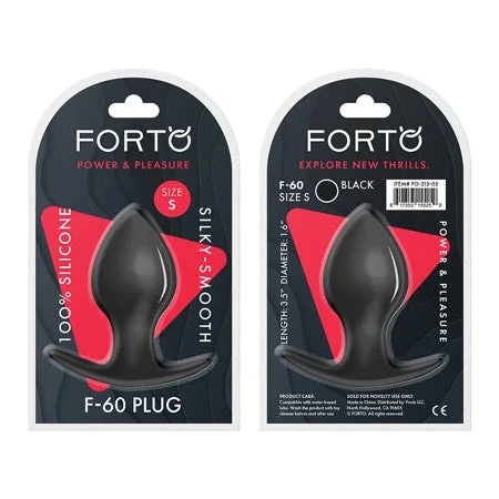 anal toys for discreet play-Forto F-60 Spade Silicone Anal Plug Small Black