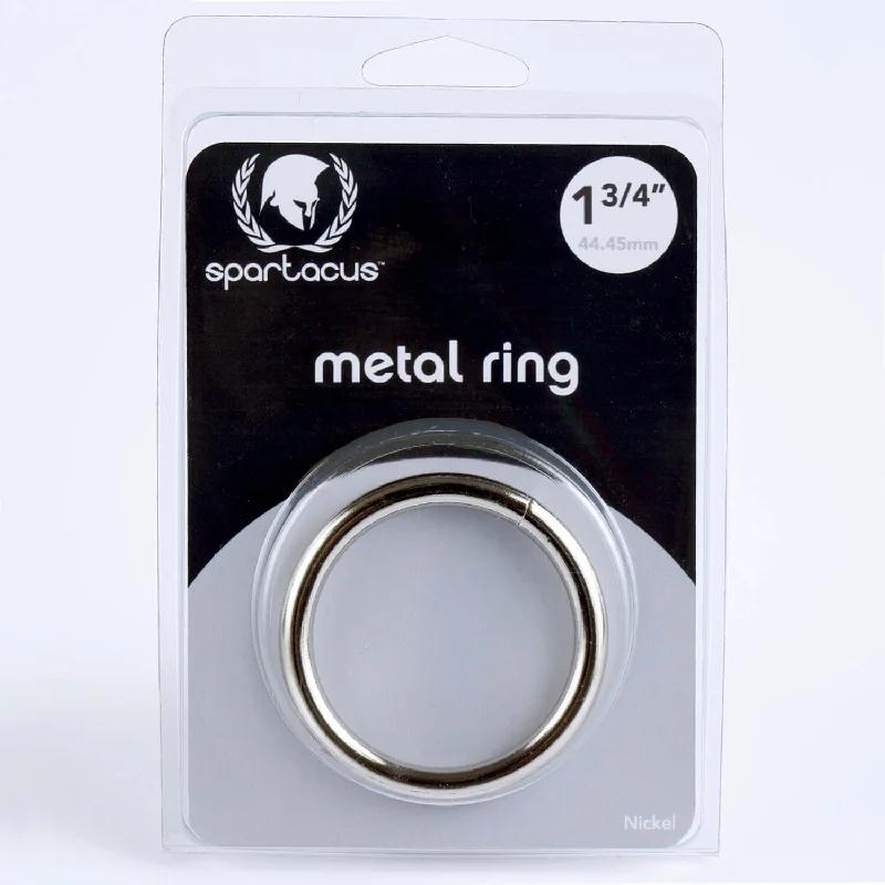 cock ring smooth style-Spartacus Leathers Cock Gear Metal 1 3/4" Nickel Cock Ring