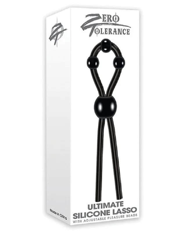 cock ring easy clean-Zero Tolerance Ultimate Lasso Cock Ring - Black