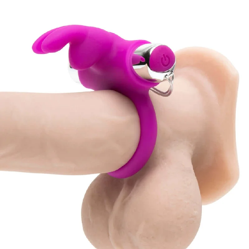 cock ring adjustable grip-Happy Rabbit Remote Control Vibrating Cock Ring Purple - Lovehoney