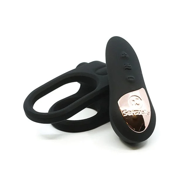 cock ring luxury finish-Nu Sensuelle - Silicone Remote Control XLR8 Turbo Boost Vibrating Cock Ring (Black)