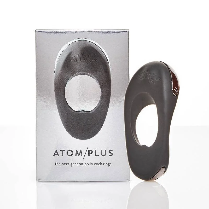 cock ring quick comfort-Hot Octopuss Atom Plus Rechargeable Vibrating Cock Ring Black